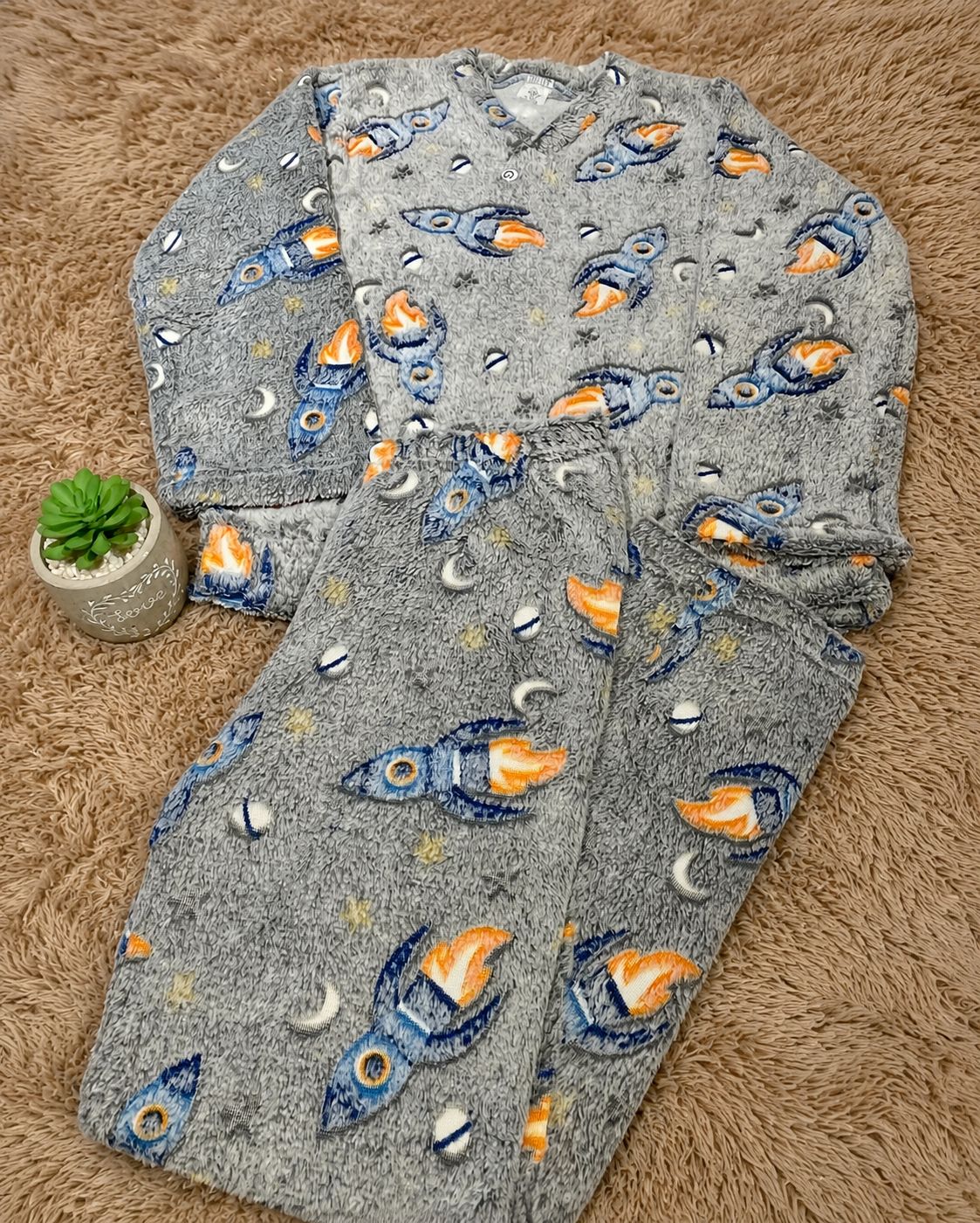 Pijama de Fleece Masculino Infantil
