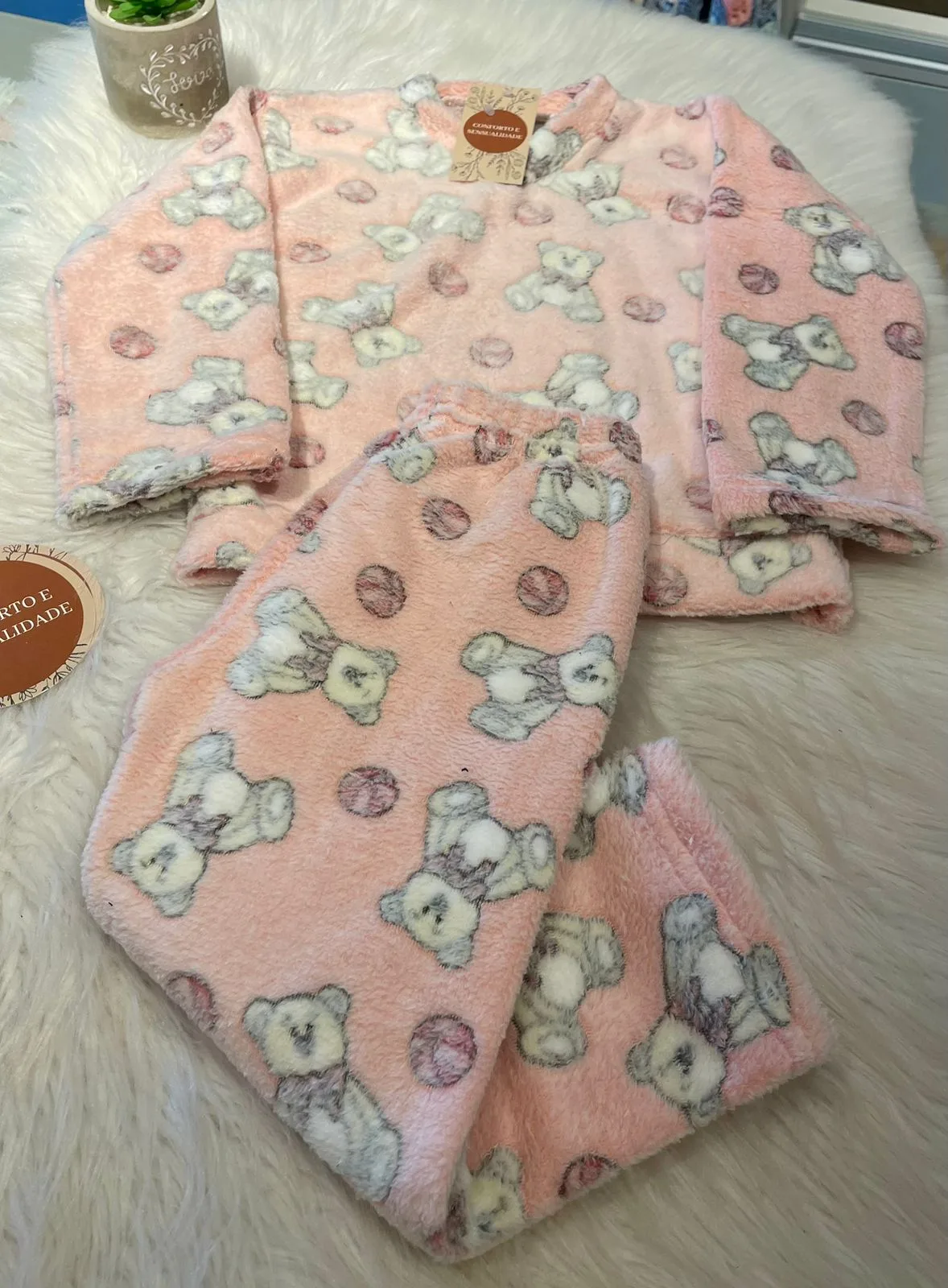 Pijama de Fleece Feminino Infantil