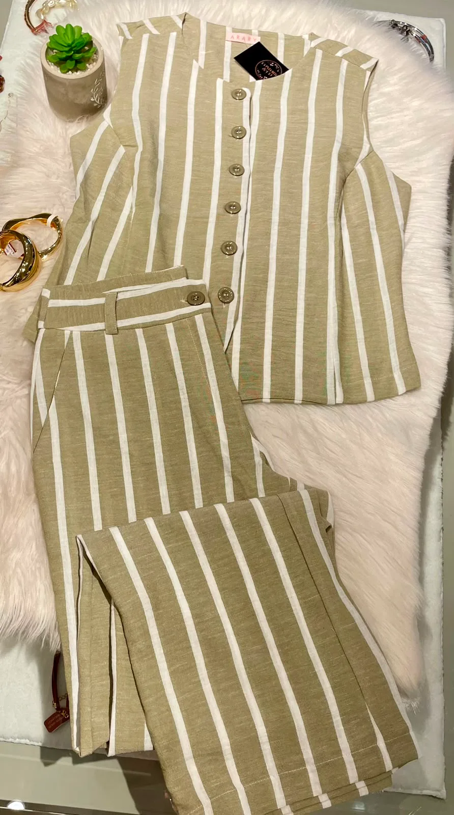 Conjunto Colete Listrado Manhattan — foto 3